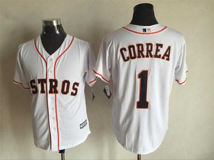 Majestic Houston Astros #1 Carlos Correa White Stitched Baseball Jersey,We sell and wholesale Majestic Houston Astros #1 Carlos Correa White Stitched Baseball Jersey on line form chian!